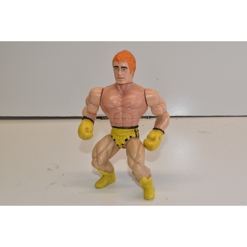 Vintage 1980s E Toys World Champion The Boxer Yellow Trunks KO Figure Rare‎